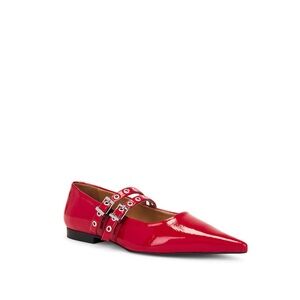 GANNI EYELETS BALLERINA FLAT
